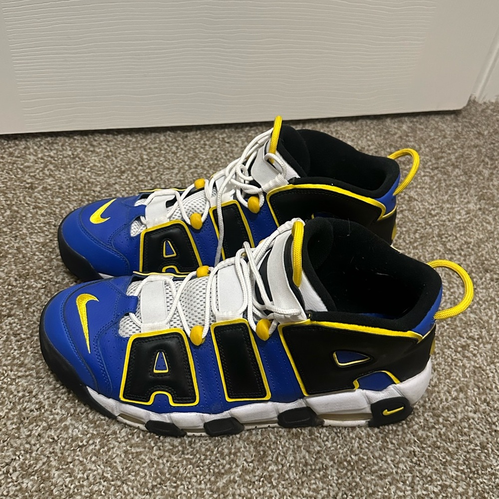 Nike Air More Uptempo - Blue, Black, and Yellow - Picture 4 of 7